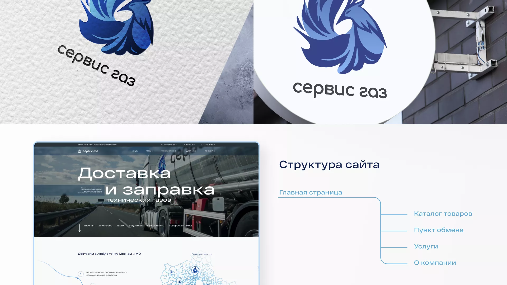 Создание сайта компании «Сервис газ» в Новомичуринске
