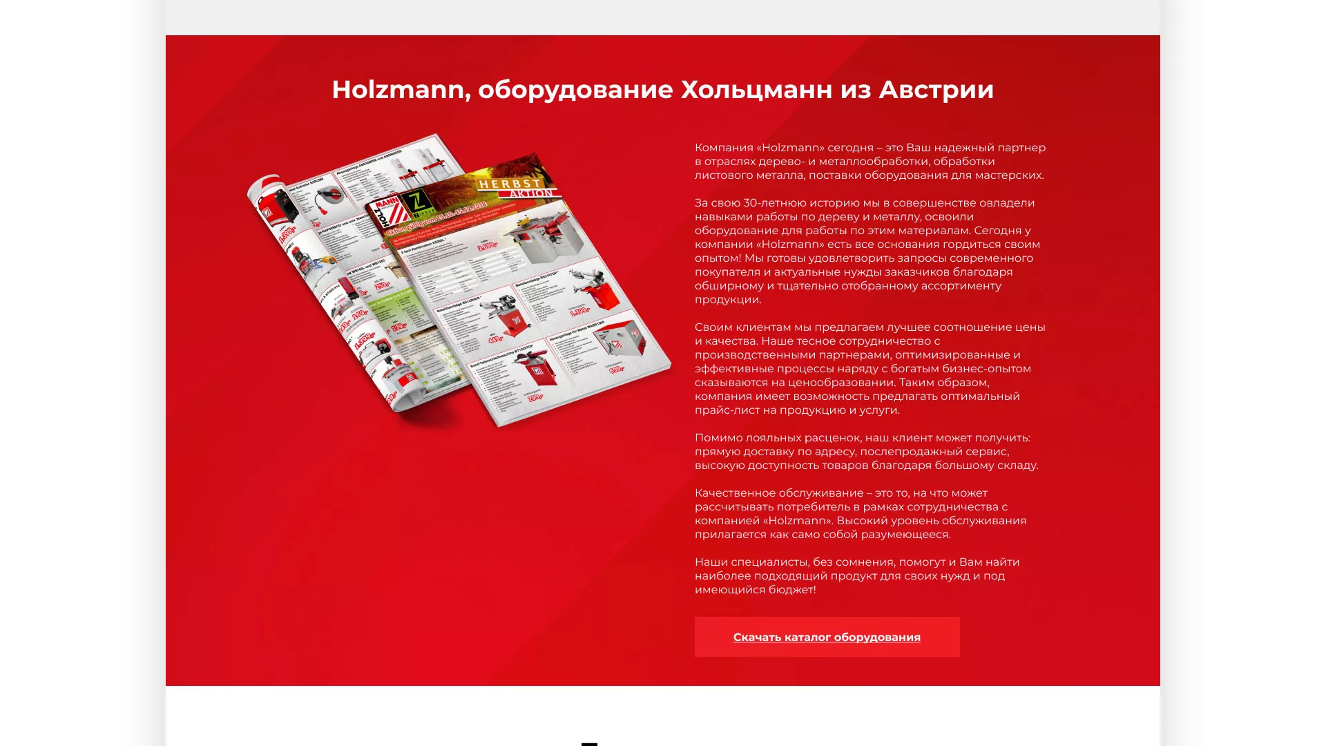 Создание сайта компании «HOLZMANN Maschinen GmbH» в Новомичуринске