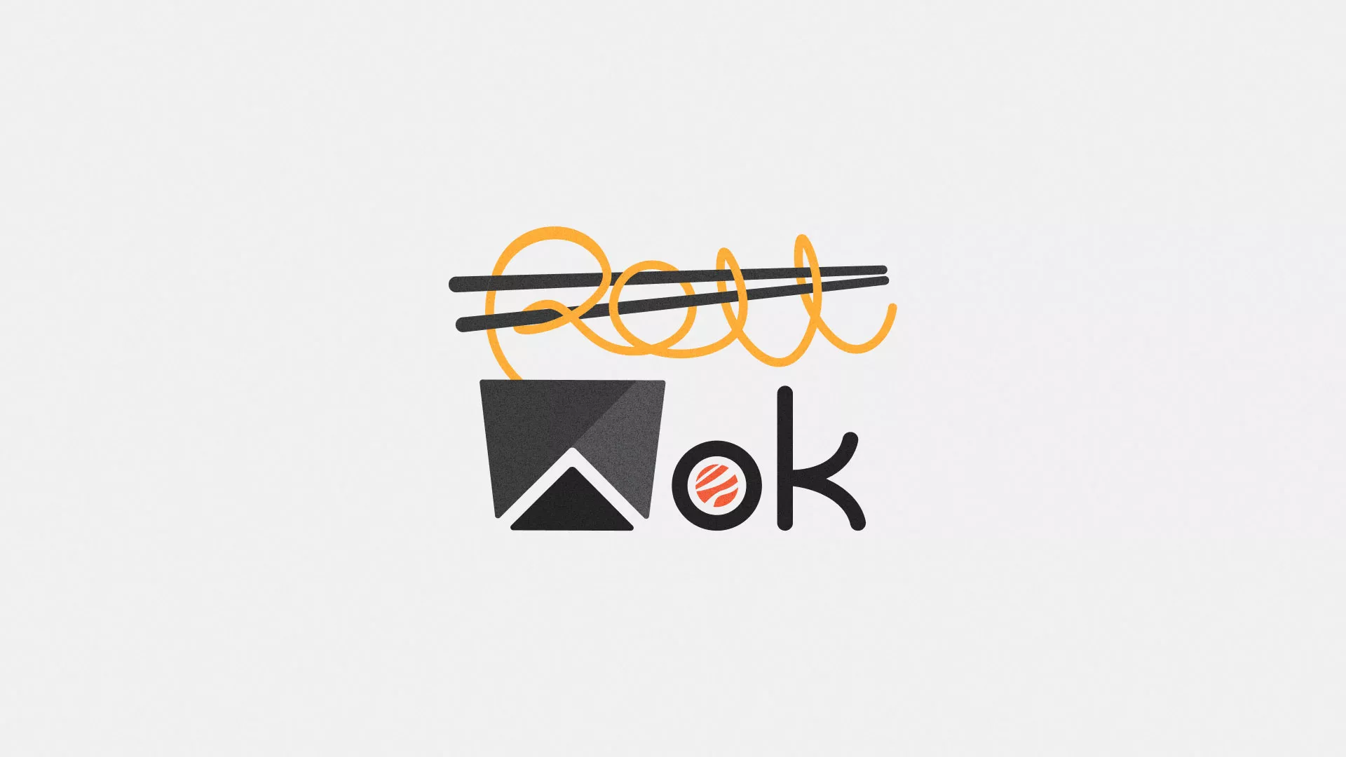 Разработка логотипа суши-бара «Roll Wok Club» в Новомичуринске